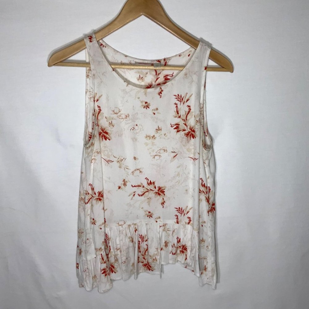 Hinge Small White Floral Sleeveless